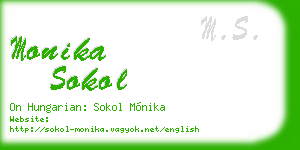 monika sokol business card